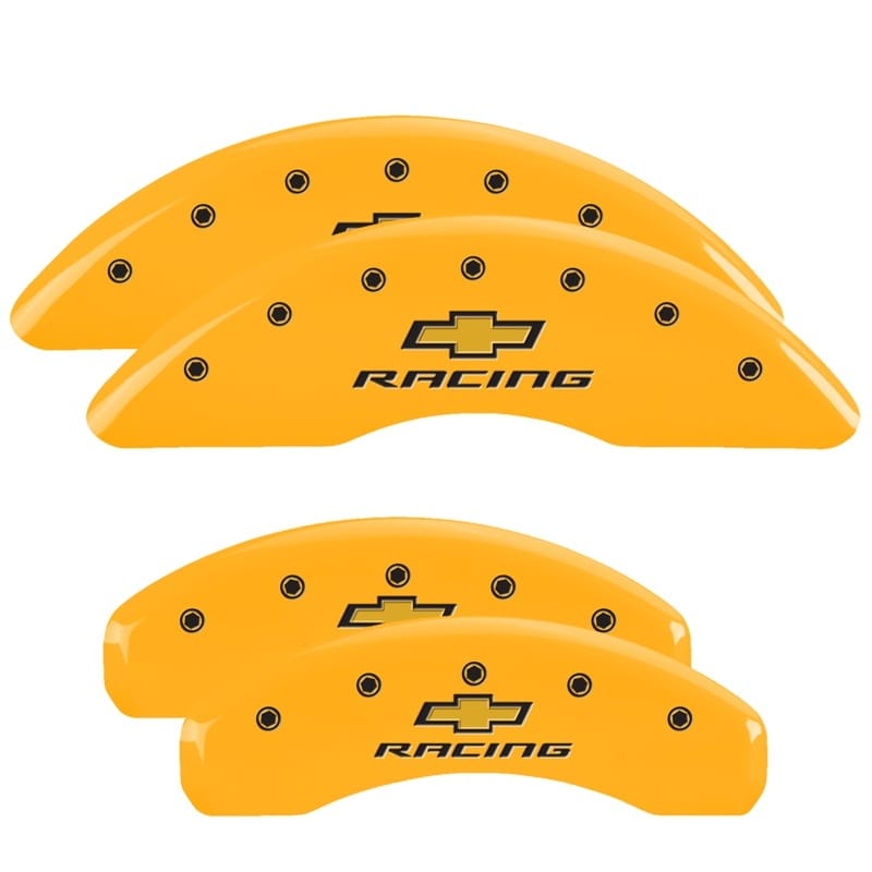 MGP — MGP 4 Caliper Covers Engraved F & R Chevy Racing Yellow Finish Black Char 2016 Chevrolet Camaro
Caliper Covers