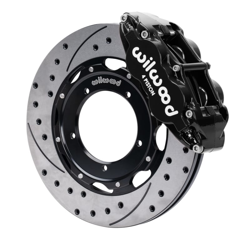 Wilwood — Wilwood 69-74 Porsche 911 Front Superlite Brake Kit 3in MT Drilled & Slotted Face - Black