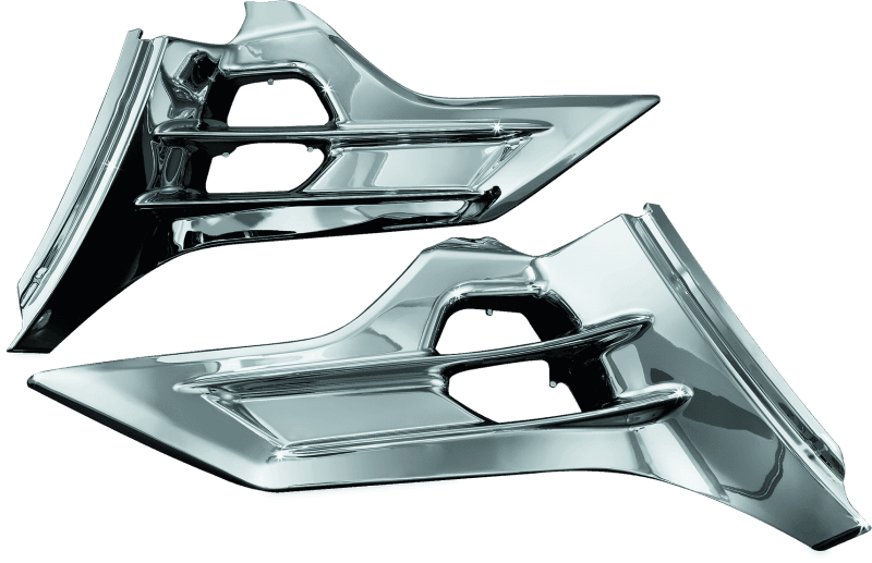 Kuryakyn — Kuryakyn Louvered Battery Box Covers 12-17 Honda GL1800 Chrome