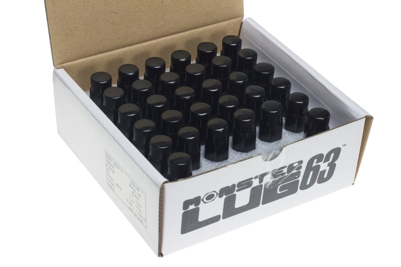 Wheel Mate — Wheel Mate Muteki HR38 Open End Lug Nuts 12x1.25 Black Chrome / Yellow Ring