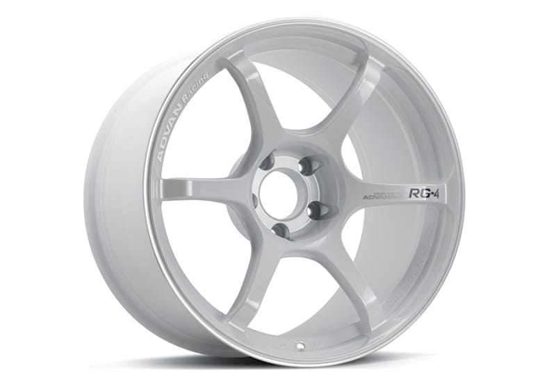 Advan — Advan RG-4 18x8.5 +30 5x114.3 Racing White Metallic and Ring Wheel