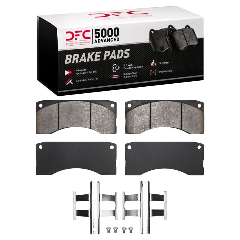 DFC — DFC 86-92 Ford CF6000 Front 5000 Advanced Semi Metallic Brake Pads and Hardware Kit