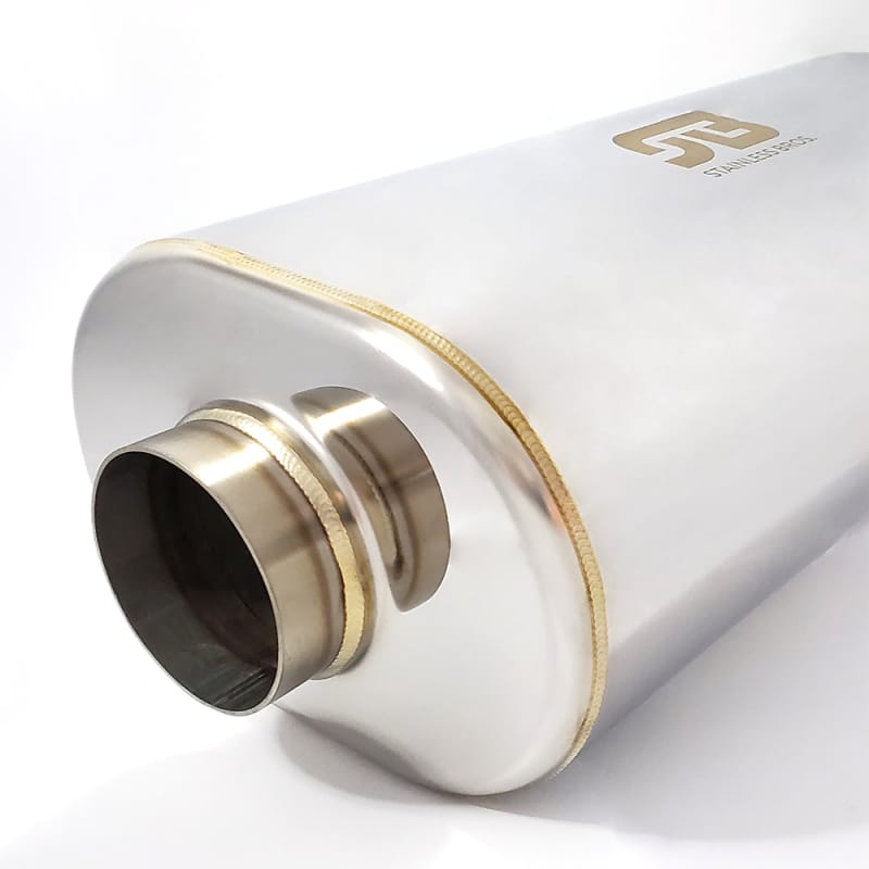 Stainless Bros — Stainless Bros 3.0in x 12.0in OAL SS304 Muffler - Polished