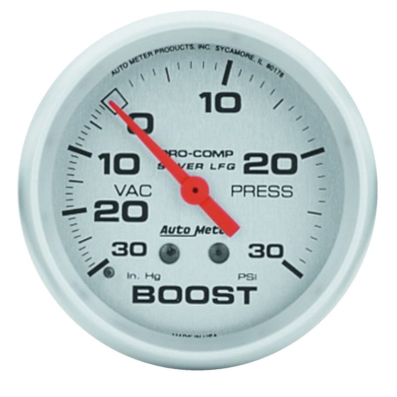 AutoMeter — Autometer Ultra-Lite 66.7mm 30 PSI Mechanical Boost Gauge
2-5/8" BOOST-VAC, 30