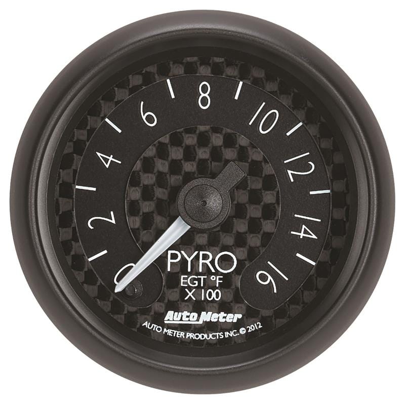 AutoMeter — Autometer GT Series 52mm Full Sweep Electronic 0-1600 Deg F EGT/Pyrometer Gauge
2-1/16" PYROMETER KI