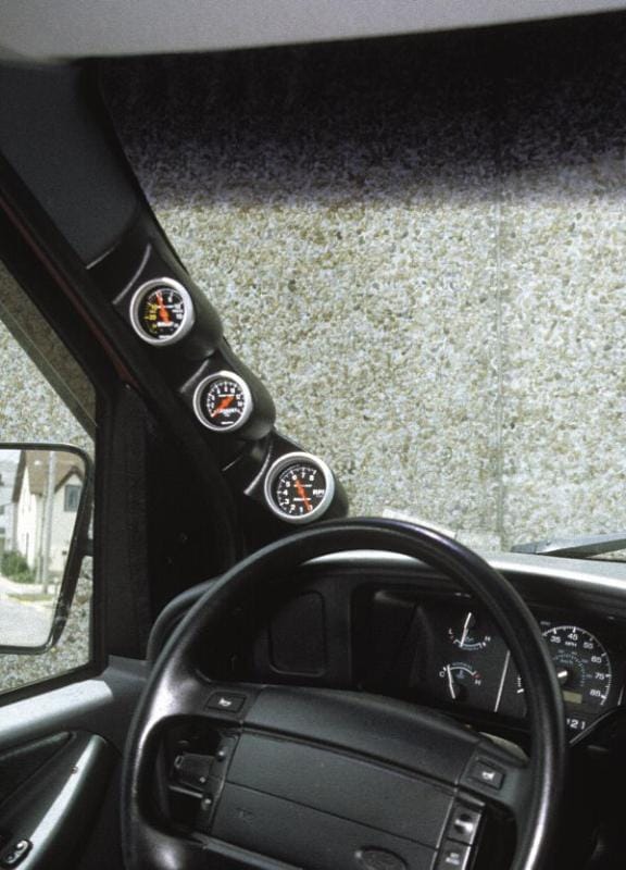 AutoMeter — GAUGE MOUNT, A-PILLAR, FULL, TRIPLE, 2 1/16", FORD E SERIES 92-02