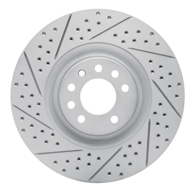 R1 Concepts — R1 08-11 Saab 9-3 Front Left Drilled & Slotted Geo-Carbon Rotor