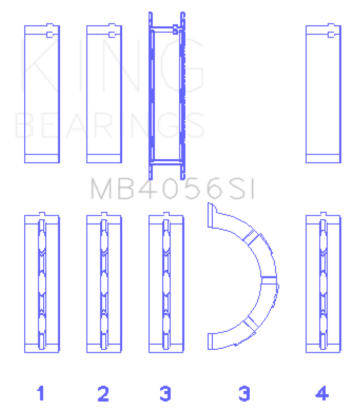 King Engine Bearings — King Engine Bearings Ford 155 (Size +0.75mm) Main Bearing Set
Engine Bearing
