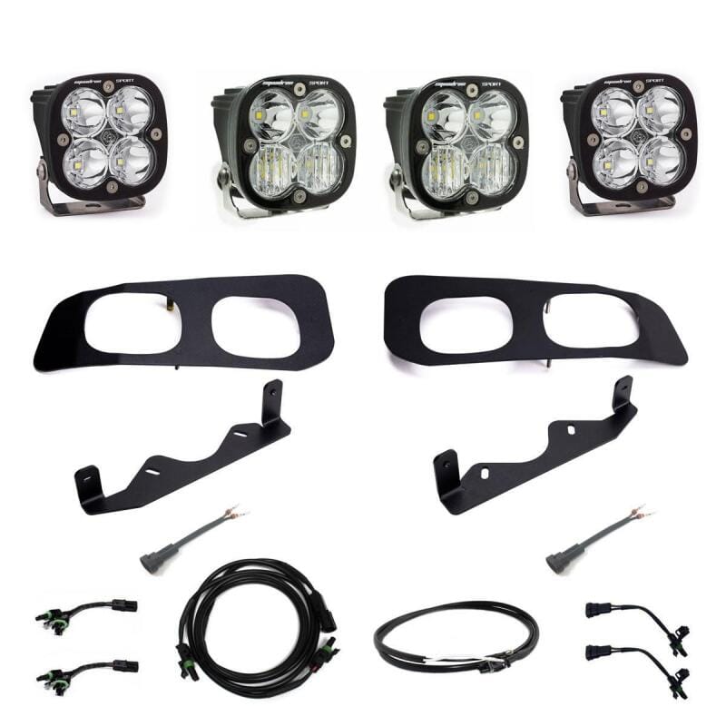 Baja Designs — Baja Designs 2023+ Ford F-250/350 Super Duty Squadron Sport Dual Fog Pocket Light Kit w/ Upfitter