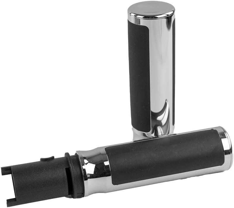 Bikers Choice — Bikers Choice Billet Cushioned Grips Throttle-By-Wire Chrome