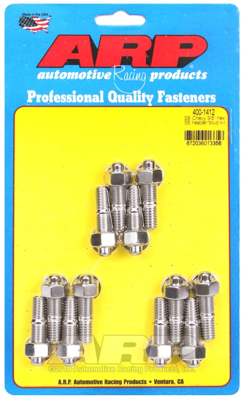 ARP — ARP SB Chevy 3/8 Hex SS Header Stud Kit