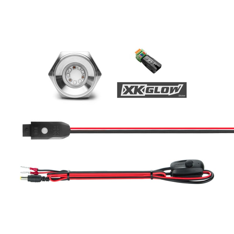XKGLOW — XK Glow RGB LED DRAIN PLUG LIGHT KIT FOR BOAT 1PC 13W