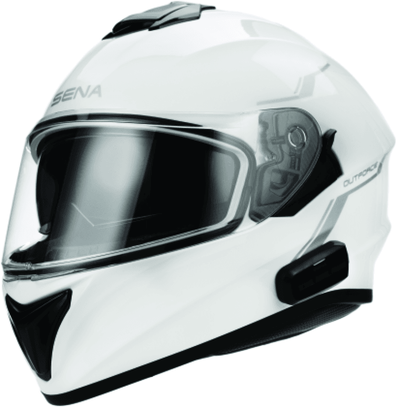 Sena Technologies — Sena Technologies Outforce Full Face Bluetooth Helmet Glossy White - 2XL
