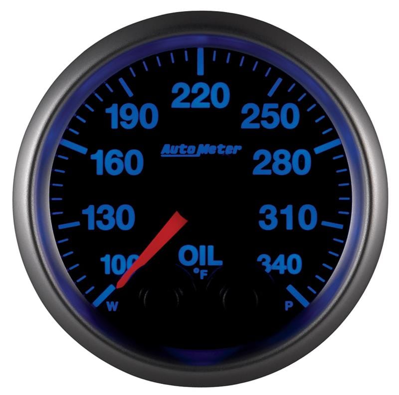 AutoMeter — GAUGE, OIL TEMP, 2 1/16", 340?F, STEPPER MOTOR W/PEAK & WARN, ELITE