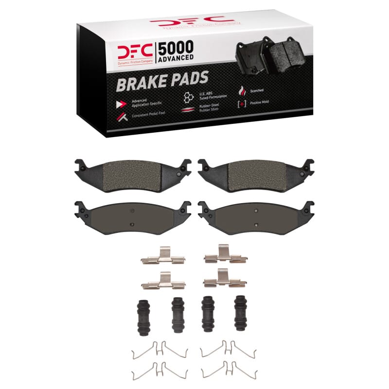 DFC — DFC 04-06 Ford E-150 Club Wagon Rear 5000 Advanced Semi Metallic Brake Pads and Hardware Kit
DFC Brake Pad Set