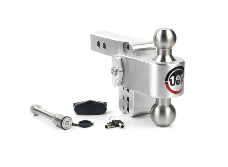 Weigh Safe — Weigh Safe 180 Hitch 4in Drop Hitch & 2in Shank (10K/12.5K GTWR) w/WS05 - Aluminum