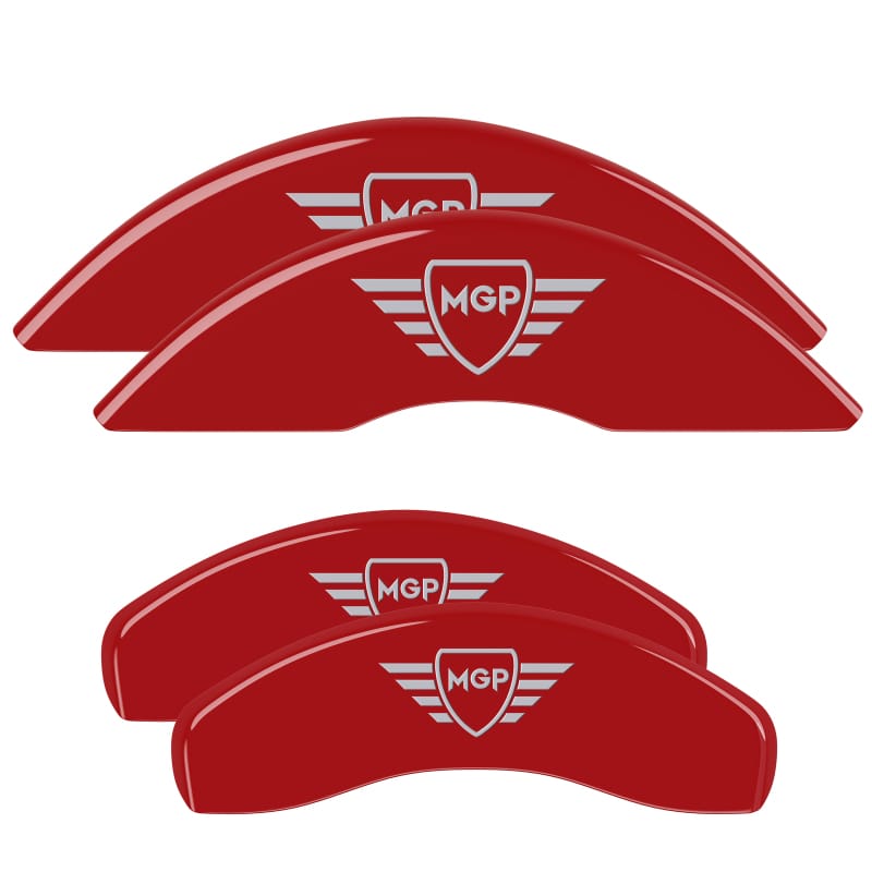MGP — MGP Front set 2 Caliper Covers Engraved Front MGP Red finish silver ch
Caliper Covers