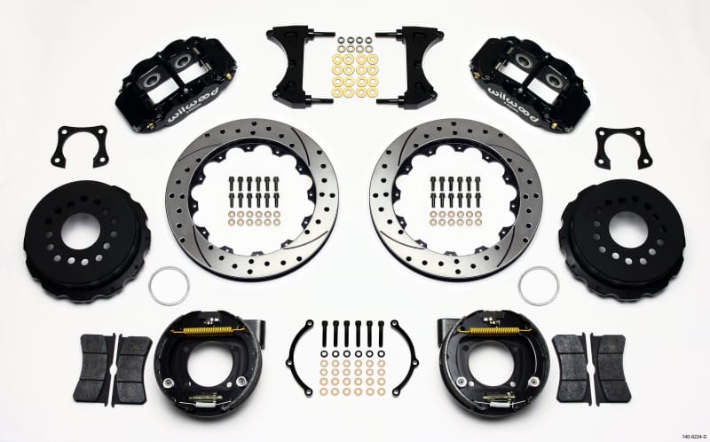 Wilwood — Wilwood Narrow Superlite 4R Rear P-Brk Kit 12.88in Drilled 58-64 Olds/Pontiac Ends 2.81in Offset
BRAKE KIT