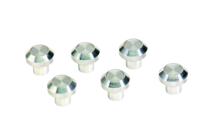 Kentrol — Kentrol 76-86 Jeep CJ Interior Knob Set 6 Pieces - Polished Silver