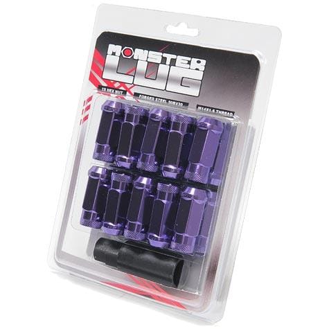 Wheel Mate — Wheel Mate Monster Open End Lug Nut Set of 20 - Purple 14x1.50