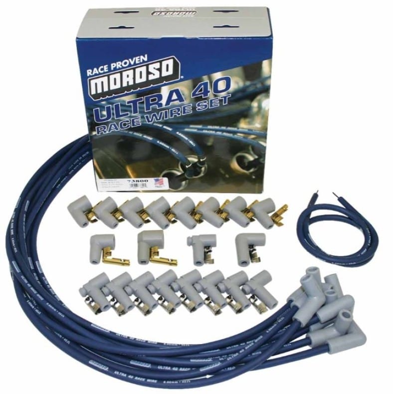 Moroso — Moroso Universal Ignition Wire Set - Ultra 40 - 90 Degree - Blue