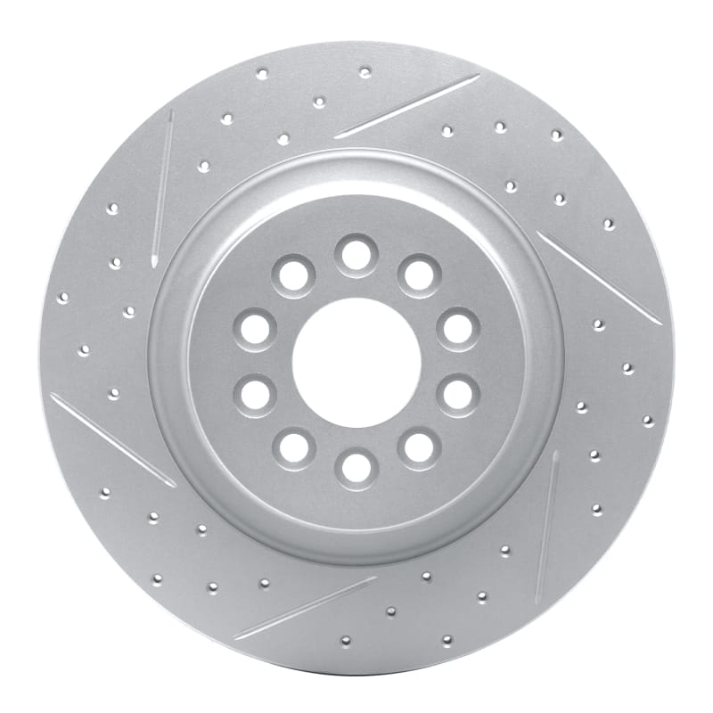R1 Concepts — R1 03-05 Jaguar Super V8 Rear Left Drilled & Slotted Geo-Carbon Rotor