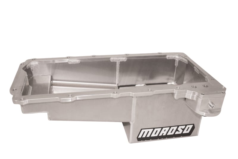 Moroso — Moroso GM LS/12-15 COPO Camaro (w/Rear Sump) Drag Race Baffled Wet Sump 7qt 7.5in Aluminum Oil Pan