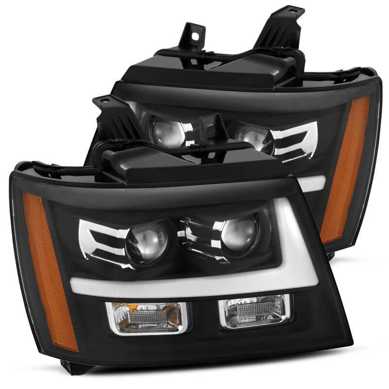AlphaRex — AlphaRex 07-14 Chevrole Tahoe PRO-Series LED Headlights Plank Style Blk w/Activ Light/Seq Signal/DRL
Projector Headlights
