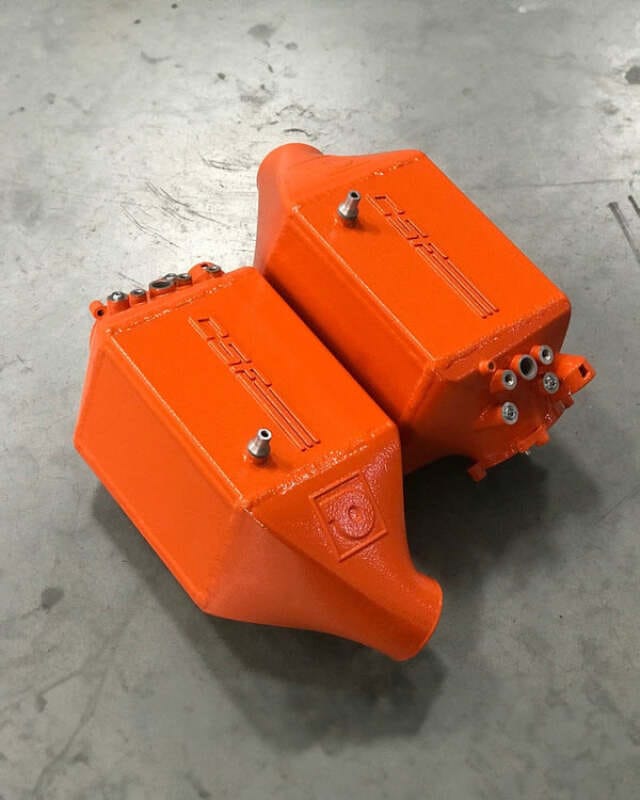 CSF — CSF 12-16 BMW M5 (F10) / 12-18 BMW M6 (F06/F12/F13) Twin Charge-Air-Cooler Set - Fire Orange