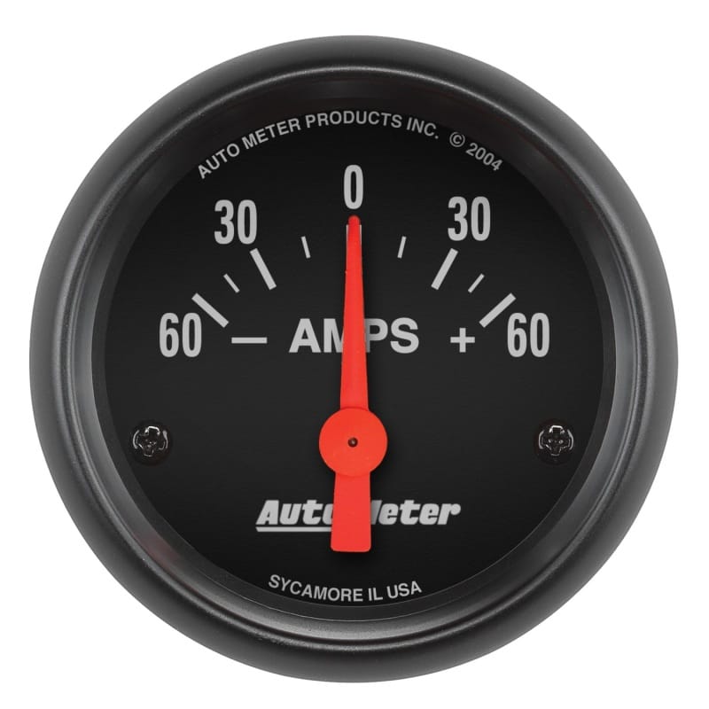AutoMeter — Autometer Ammeter 52mm 60A Electric Z-Series Gauge
GA 2" AMMETER 60A Z