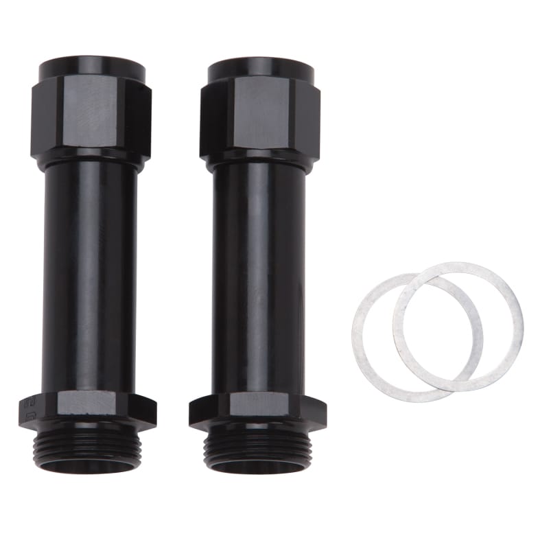 Russell — Russell Adapter Fitting -8 Female An To Holley Dual Feed 750 Through Domin. 1350 Male Blk Ano 2 Pk
CrbAdptFitting