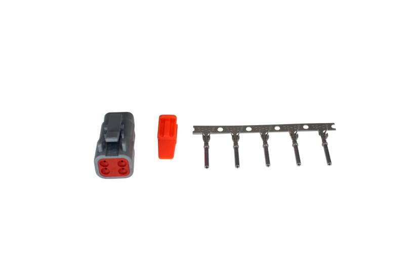 AEM — AEM DTM Style 4-Way Receptacle Connector Kit with 5 Female Pins
DTM-Style 4-Way Plug
Connector Kit