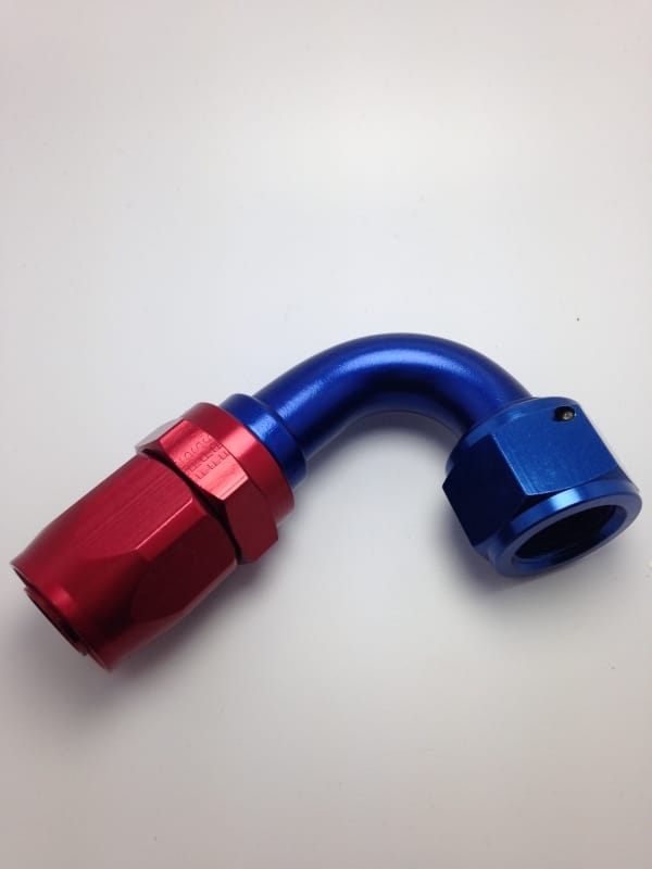 Fragola — Fragola -10AN Nut x -12AN Hose Reducing Hose End - Blue/Red 120 Degree