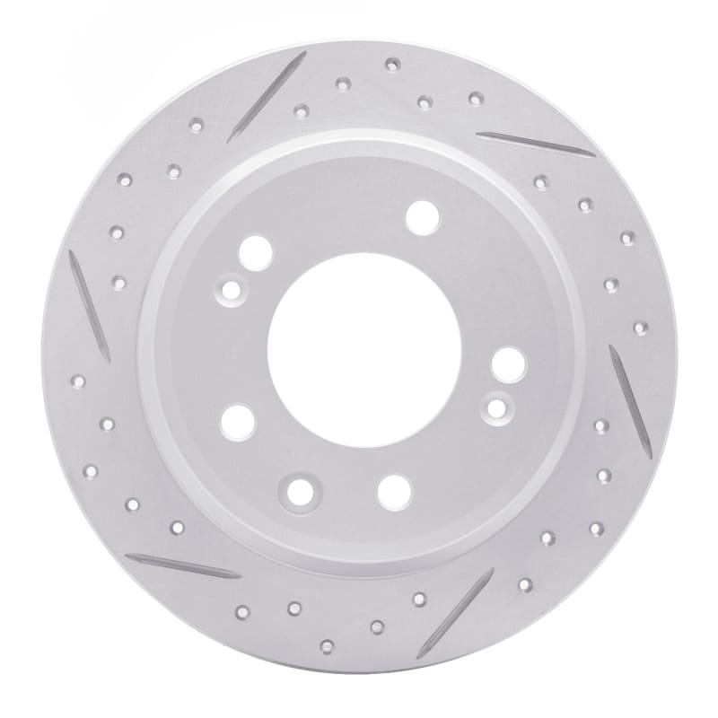 R1 Concepts — R1 09-16 Hyundai Tucson Rear Left Drilled & Slotted Geo-Carbon Rotor