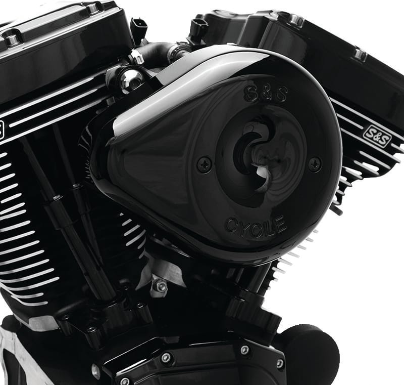 S&S Cycle — S&S Cycle 2017+ M8 Models Stealth Air Cleaner Kit w/ Black Teardrop Cover