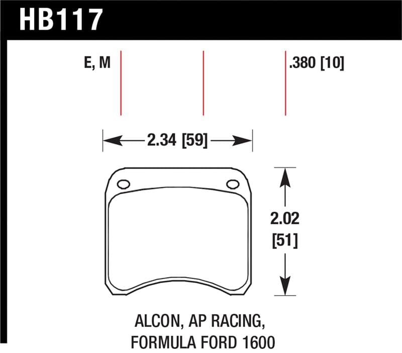 Hawk Performance — Black Disc Brake Pad