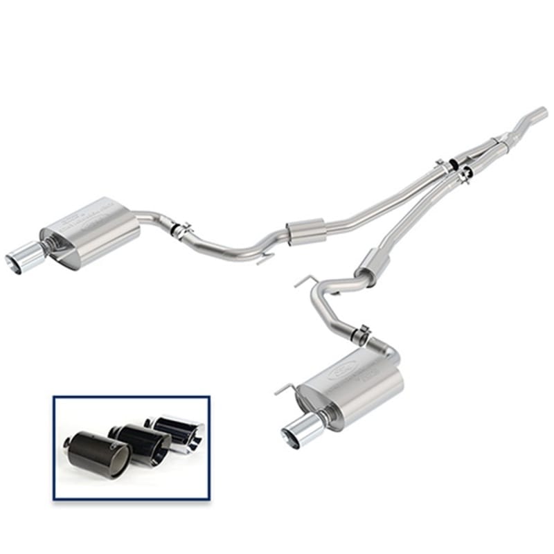 Ford Racing — Ford Racing 2018 Mustang 2.3L Ecoboost Cat-Back Sport Exhaust System w/Chrome Tips
Exhaust System Kit
