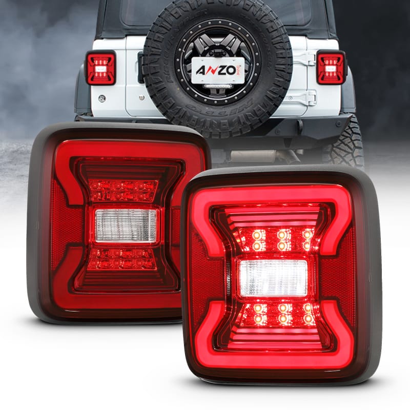 ANZO — ANZO 18-19 Jeep Wrangler JL LED Taillights Black
Tail Light Set
LED Taillights