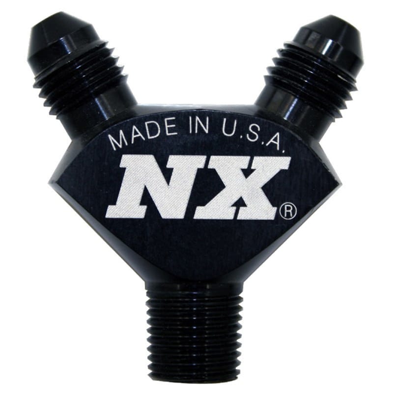 Nitrous Express — Nitrous Express 1/8NPT x 3AN x 3AN Billet Pure-Flo Y Fitting - Black
Pure-Flo Y Fitting
AdptFitting