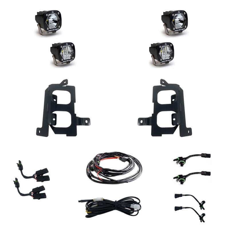 Baja Designs — Baja Designs GMC 2020-22 Sierra 2500HD/3500HD S1 Dual Fog Pocket Light Kit