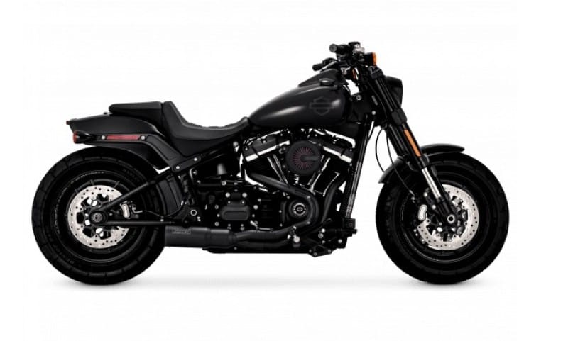 Vance and Hines — Vance & Hines HD Softail Fat Bob 18-22 Hi-Output 2-1 Black PCX Full System Exhaust