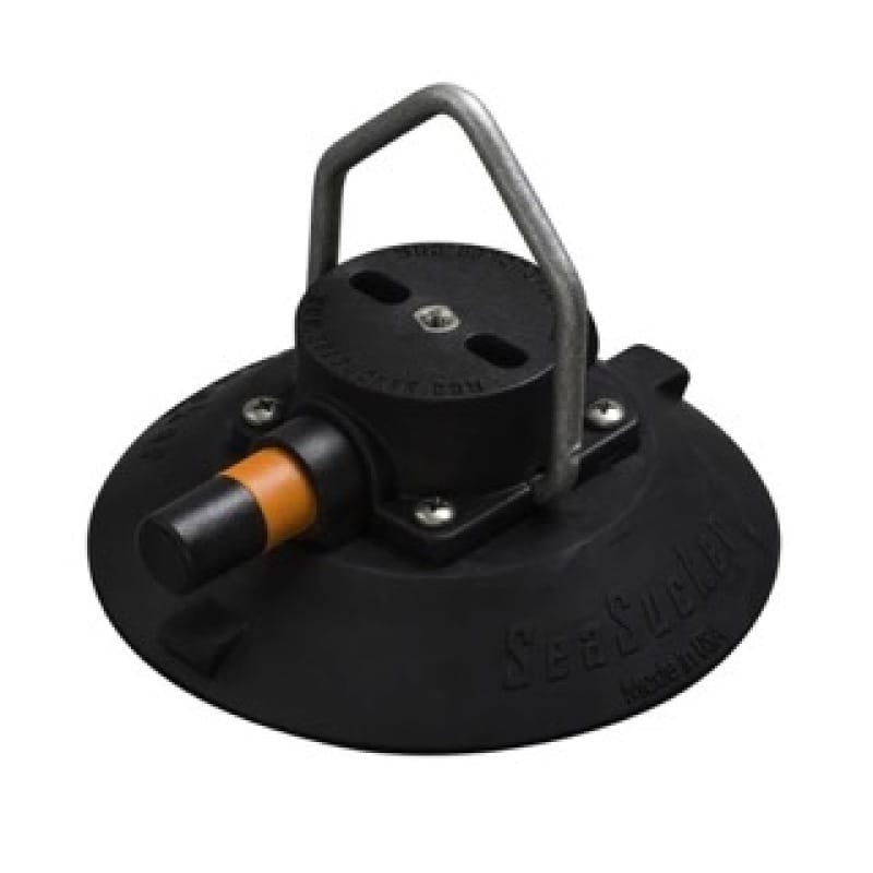 SeaSucker — SeaSucker 6in. SeaSucker w/Pointed Stainless Steel D-Ring - Black