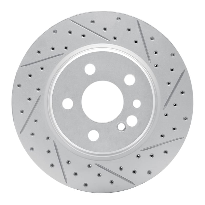R1 Concepts — R1 92-99 Mercedes-Benz 500Sec Rear Right Drilled & Slotted Geo-Carbon Rotor
