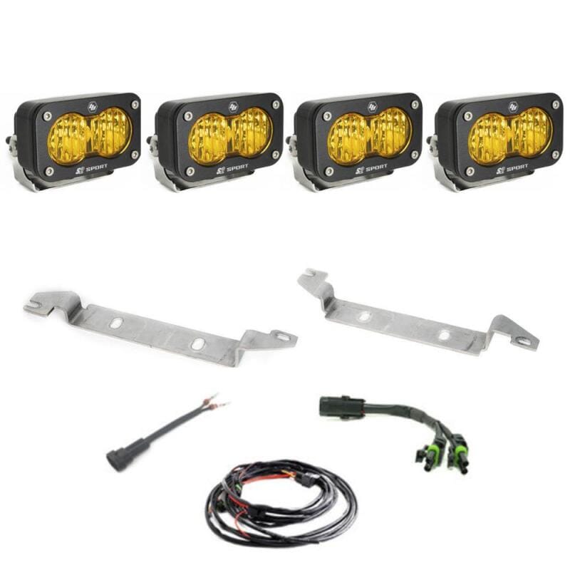 Baja Designs — Baja Designs 2023+ Toyota Sequoia S2 Sport Fog Pocket Kit - Baja Amber