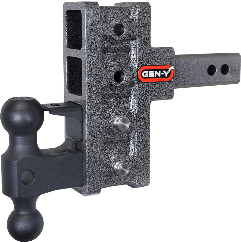 GEN-Y Hitch — Gen-Y Mega Duty 2in Shank 5in Offset Drop 2K TW 16K Hitch w/GH-051 Dual-Ball/GH-032 Pintle Lock
Drop Hitch