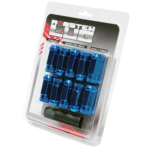 Wheel Mate — Wheel Mate Monster Locking Lug Nut Set of 4 - Blue 14x1.50