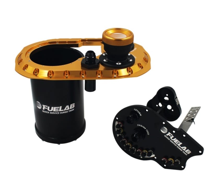 Fuelab — Fuelab Quick Service Surge Tank 2.0 w/No Lift Pump & No Surge Pump - Gold