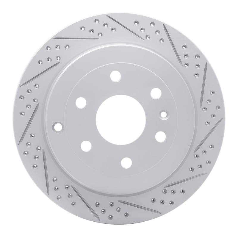 R1 Concepts — R1 07-17 Buick Enclave Rear Right Drilled & Slotted Geo-Carbon Rotor