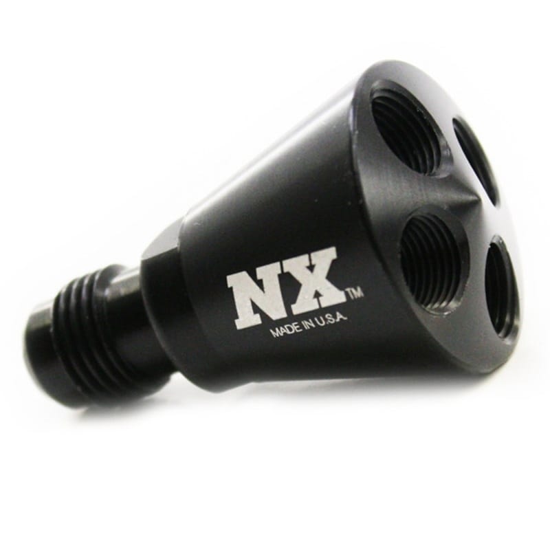 Nitrous Express — Nitrous Express 4 Port Showerhead Distribution Block w/6AN Inlet - Blue
Distribution Block
N2ODstributionBlk