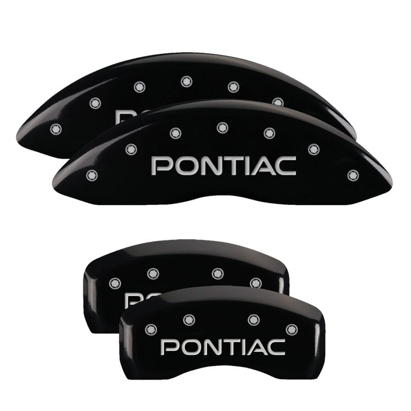 MGP — MGP 4 Caliper Covers Engraved Front & Rear Pontiac Black finish silver ch
Caliper Covers